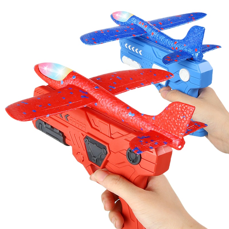 Catapult Launcher Toy - เกมกลางแจ้งเด็กเครื่องร่อนเที่ยวบินโยนโฟมเครื่องบินยิงปืน,หนังสติ๊กเครื่องบิน Launcher ของเล่นสําหรับเด็ก,ของเล่นยิง