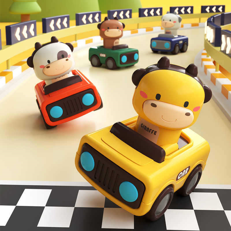 Kids Toys 3 Year Old - รถของเล่นแบบผลักและขับเคลื่อนได้ ทนทาน ใช้แรงเสียดทาน เหมาะสำหรับเด็กวัย 1 2