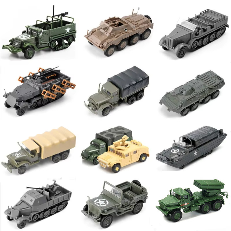 Kids Toys 3 Year Old - โมเดลรถทหารประกอบเอง 4D 1/72 รถบรรทุกฮัมเมอร์ ของเล่นพลาสติกสำหรับเล่นสงครามบนโต๊ะทราย รถหุ้มเกราะ