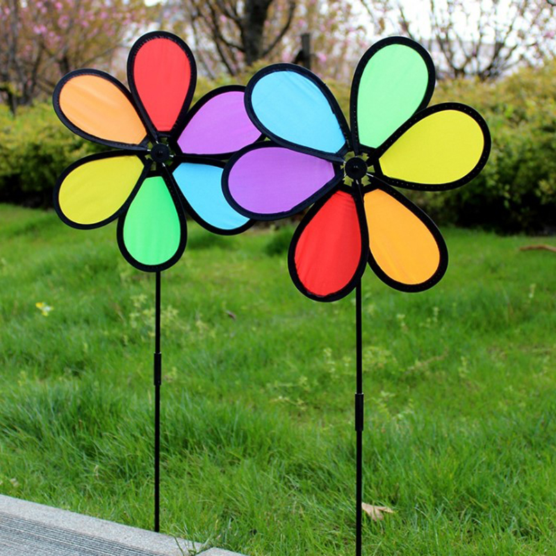 Kids Yard Toys - 【M】1 ชิ้น กังหันลมหลากสี ของตกแต่งกังหันลม ของเล่นเด็ก ตกแต่งบ้าน