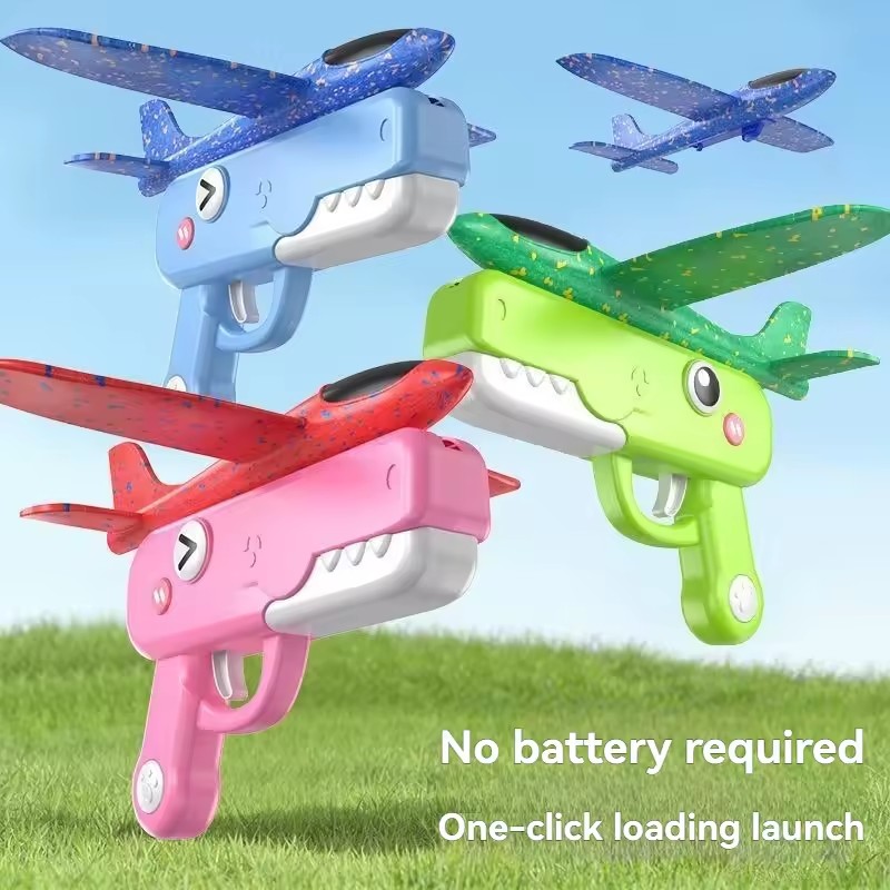 Catapult Launcher Toy - ของเล่นเครื่องบินโฟมไดโนเสาร์ ปืนยิงเครื่องบินโฟม เครื่องร่อนโฟมสำหรับเล่นกลางแจ้ง ของเล่นเครื่องบินโฟม