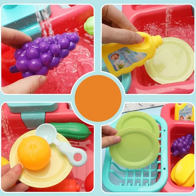 ชุดอ่างล้างจานพลาสติกของเล่นใน - Kids Toys Kitchen Set บทวิจารณ์และราคา