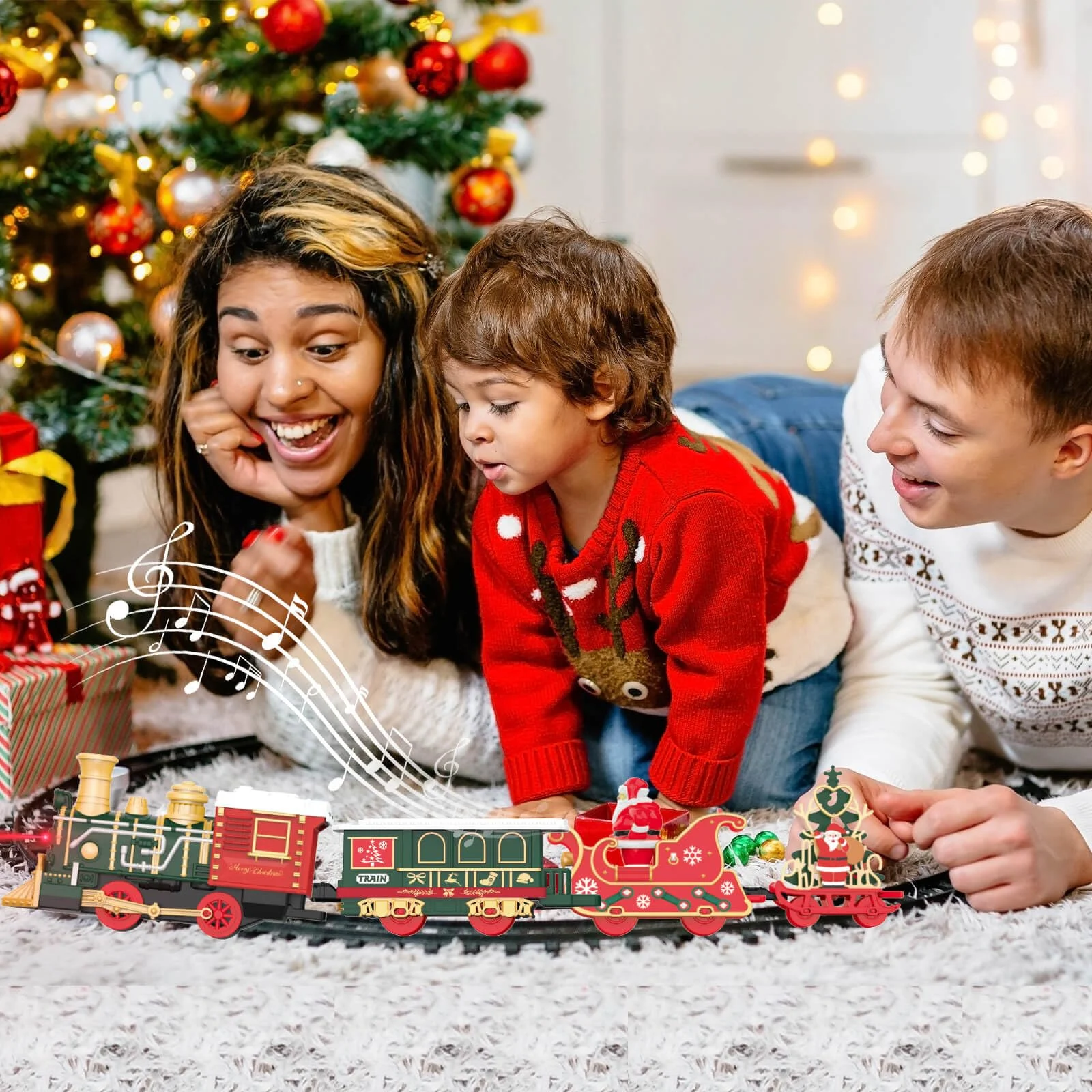 รถไฟคริสต์มาสชุดรถสําหรับของเล - Kids Toys Xmas บทวิจารณ์และราคา