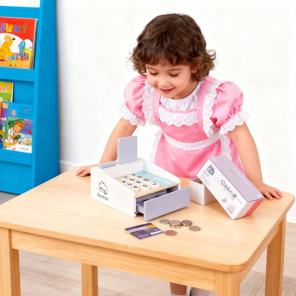 ชุดของเล่นเครื่องคิดเงินไม้สำห - Toy Cash Register บทวิจารณ์และราคา