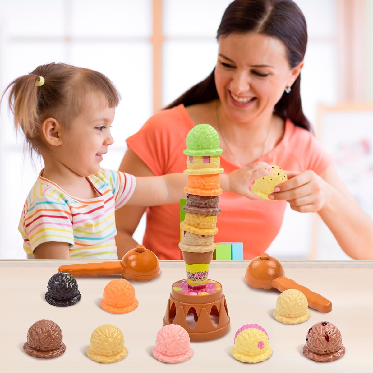ไอศกรีมเด็กซ้อนเกมจําลองอาหาร  - Kids Toys Kitchen Set บทวิจารณ์และราคา
