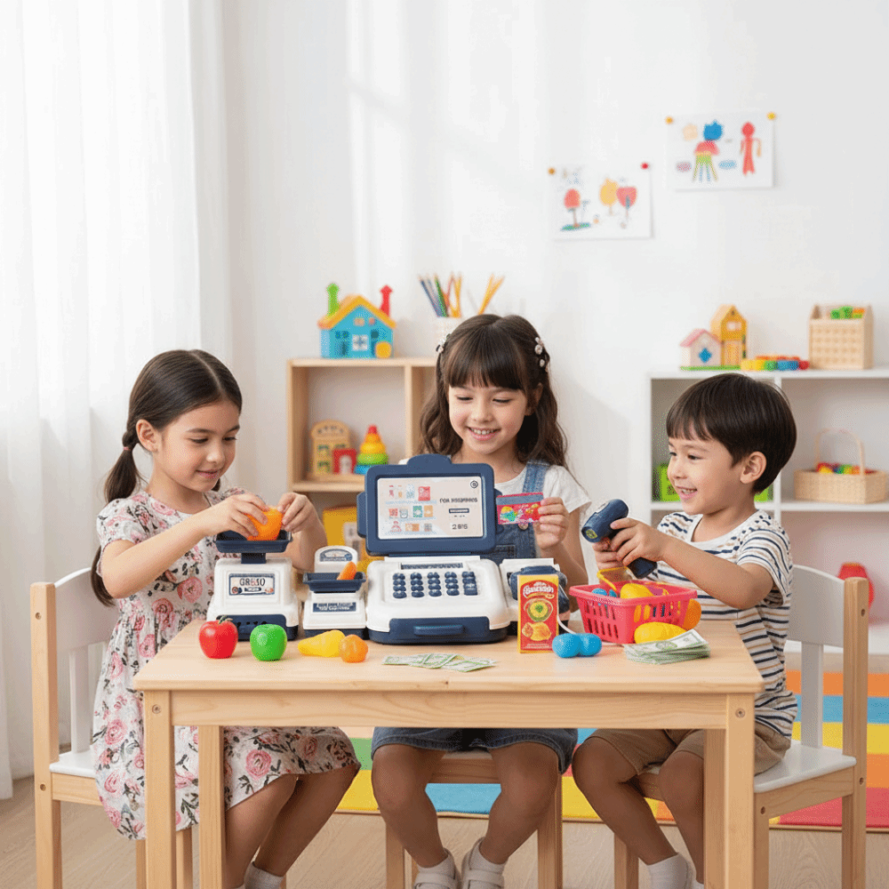 เครื่องจำลองการเล่นบทบาทสมมติ  - Toy Cash Register บทวิจารณ์และราคา