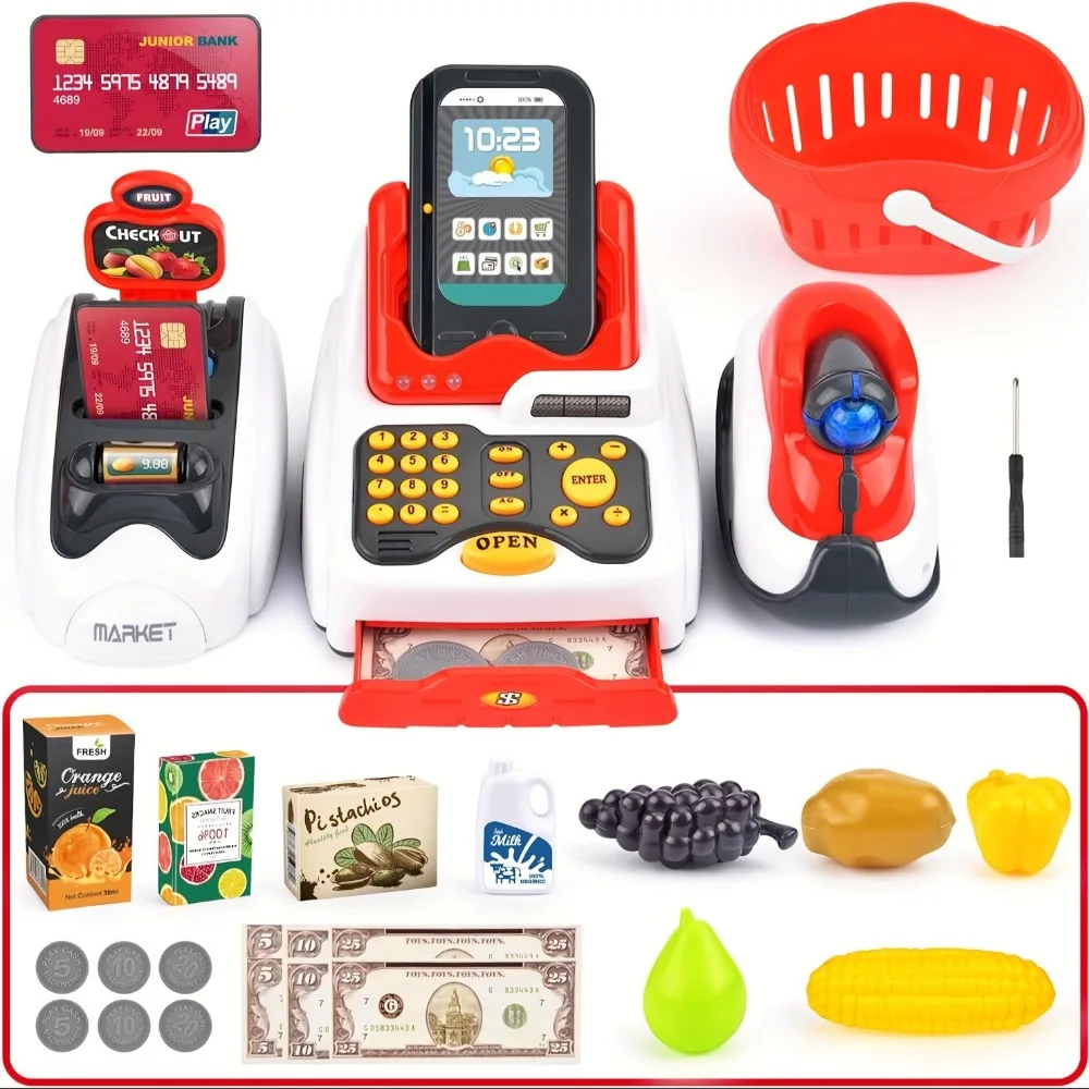 33 ชิ้นของเล่นลงทะเบียนเงินสดส - Toy Cash Register บทวิจารณ์และราคา